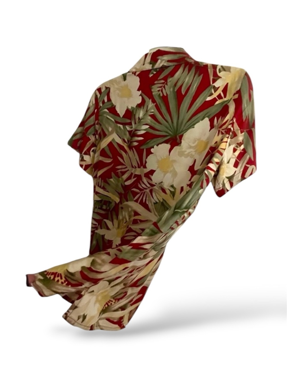 Caribbean Joe Island Tropical Vacation Resortwear Short Sleeve Button-Down Top - Picture 6 of 11